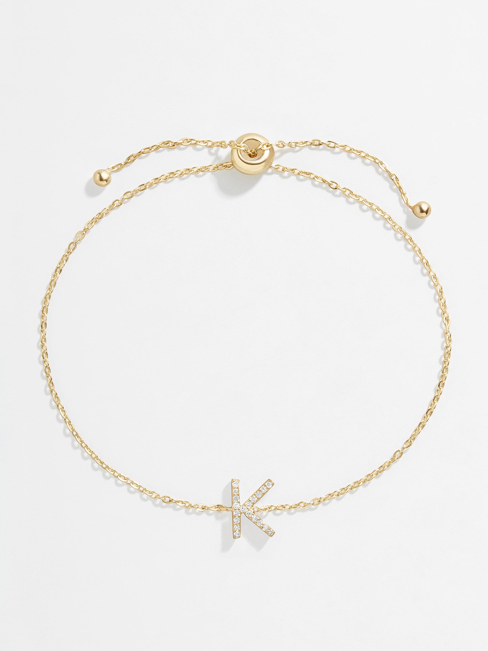 14K Gold & Diamond Initial Bracelet - Gold/Pav?? - Image 14