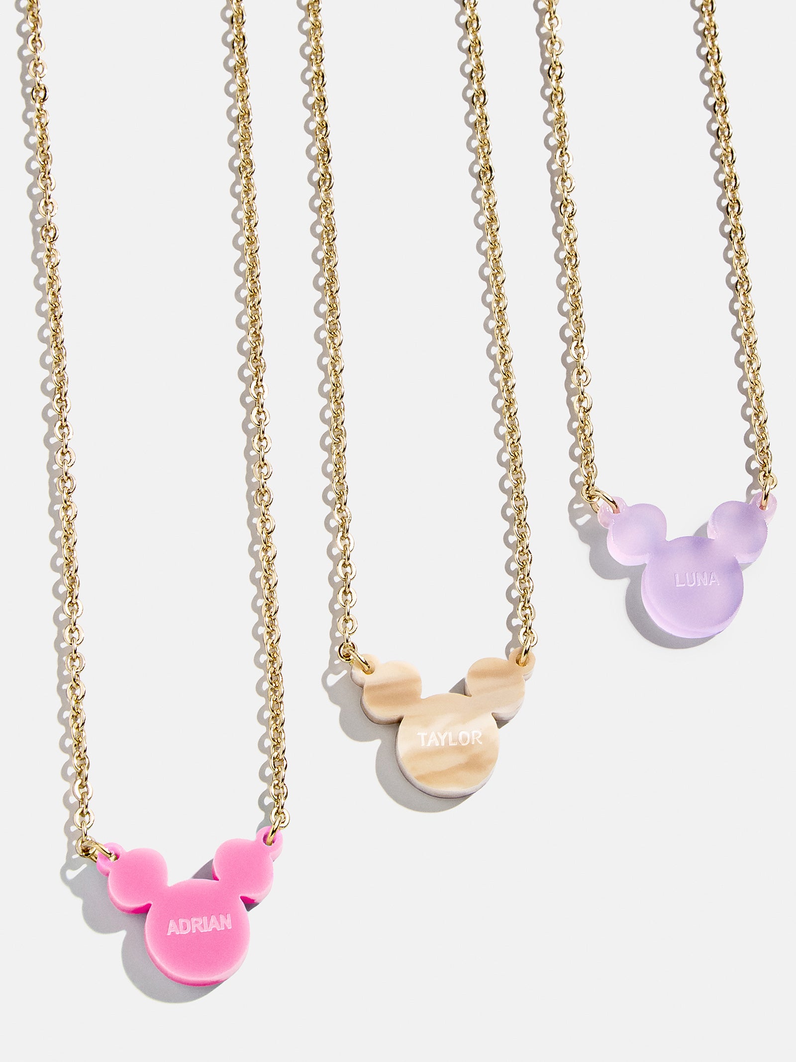 Disney Mickey Mouse Acrylic Custom Necklace - Blonde Marble