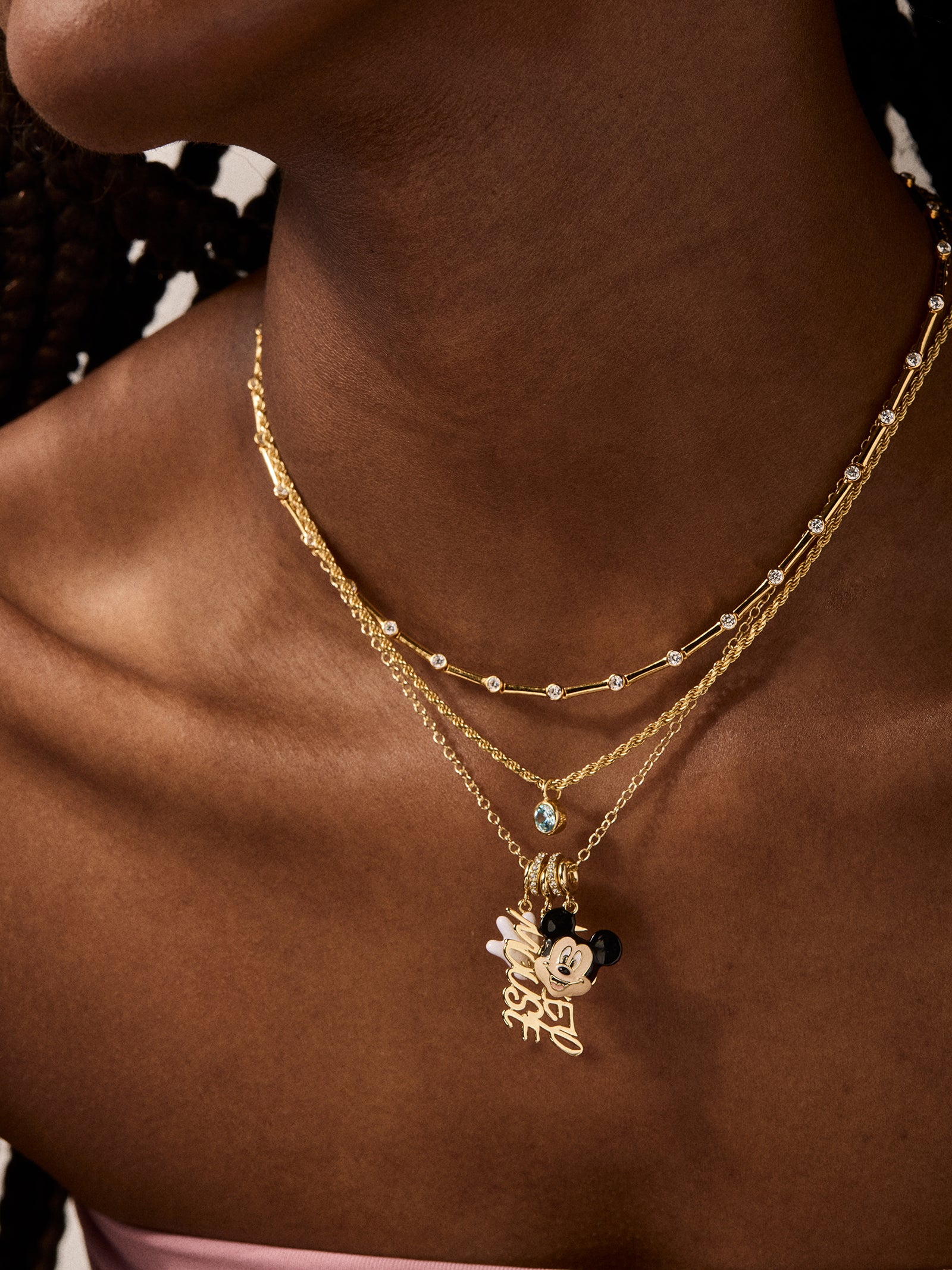 Disney Mickey Mouse Cluster Charm Necklace - Mickey Mouse - Image 4
