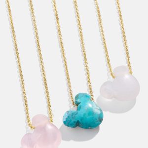 Mickey Mouse Disney Stone Pendant Necklace - Turquoise