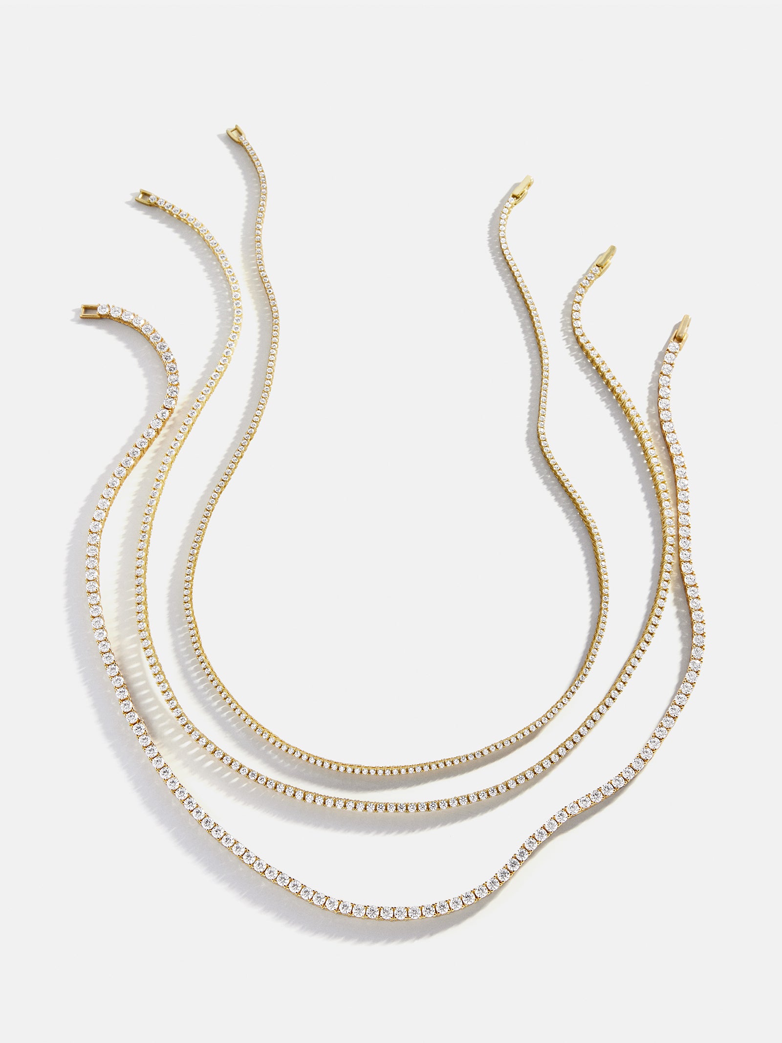 Billie 18K Gold Tennis Necklace - 18K Gold Plated Sterling Silver