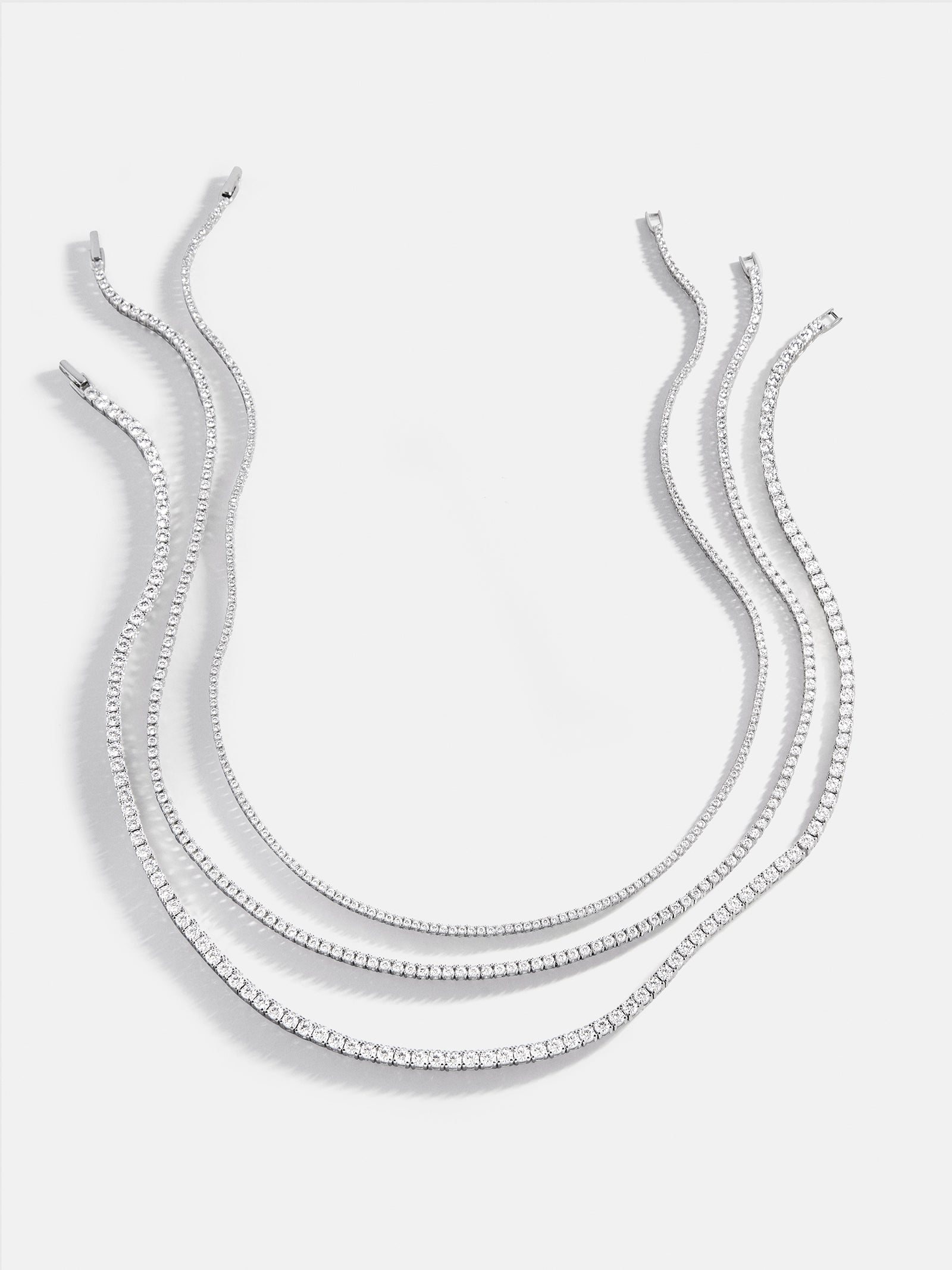 Billie Sterling Silver Tennis Necklace - Sterling Silver