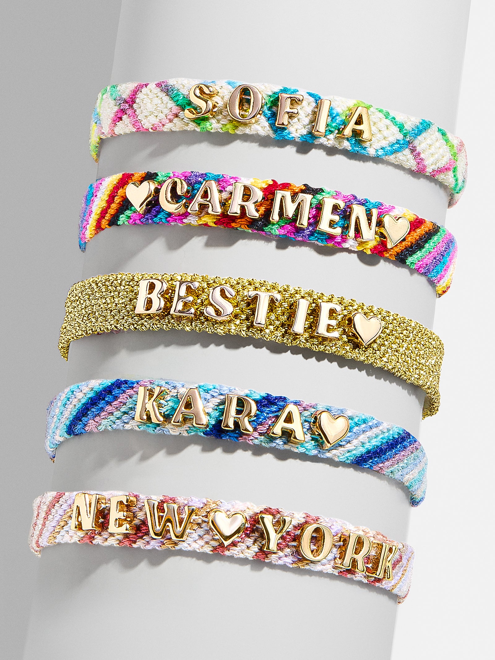 Woven Custom Friendship Bracelet - Neutral Criss Cross