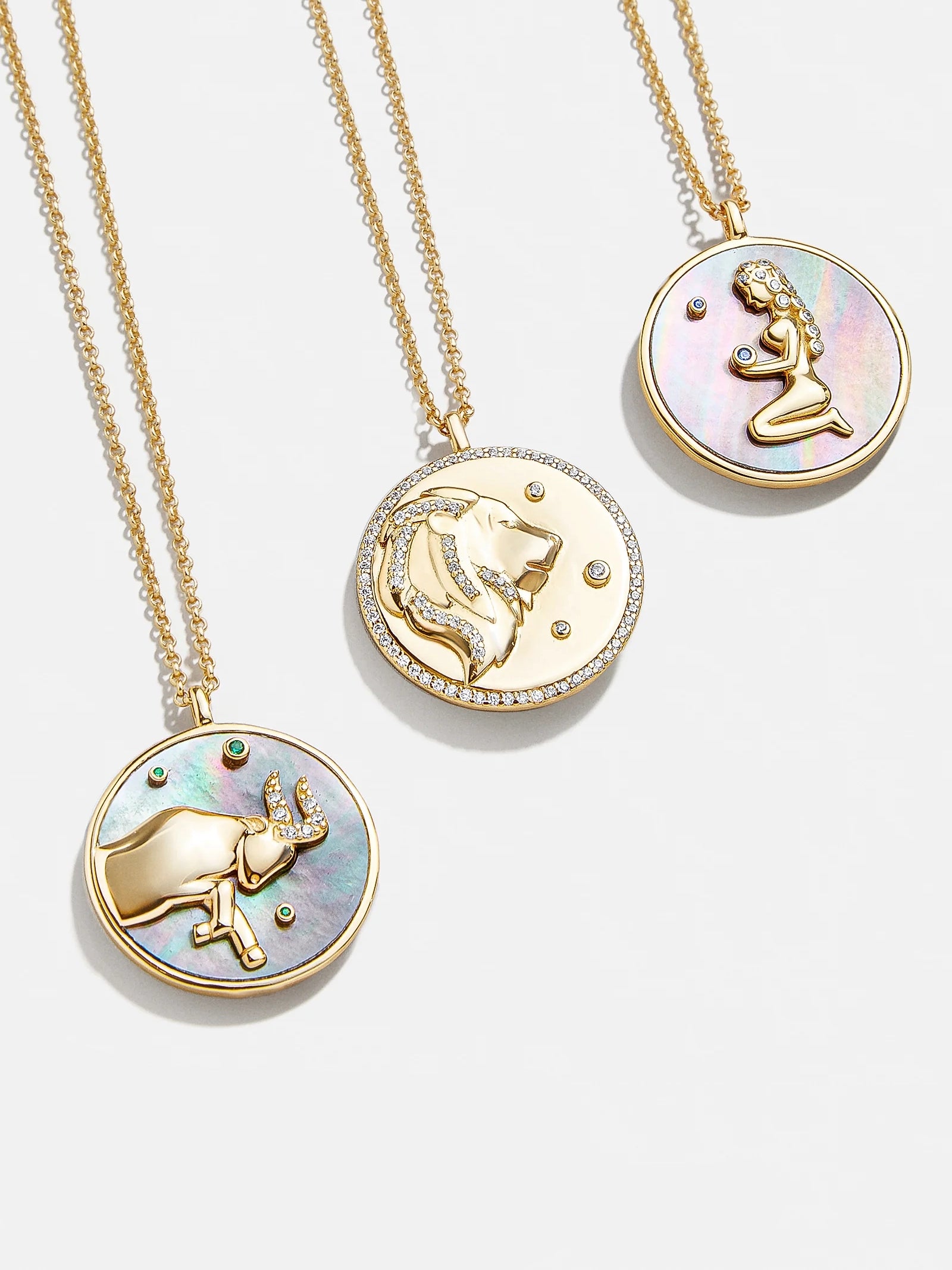 Zodiac 18K Gold Medallion Necklace